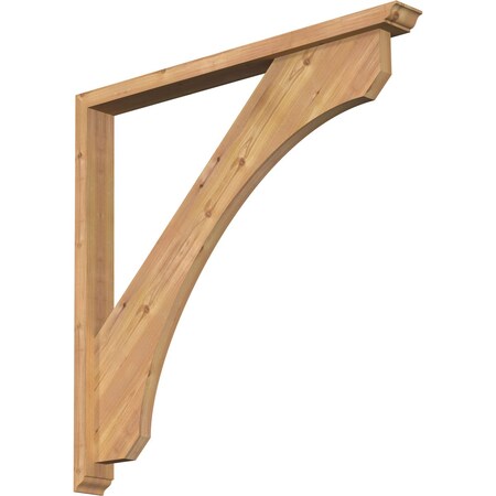 Ekena Millwork Legacy Traditional Smooth Bracket w/ Offset Brace, Western Red Cedar, 3 1/2"W x 36"D x 36"H BKT0402X36X36LEC01SWR